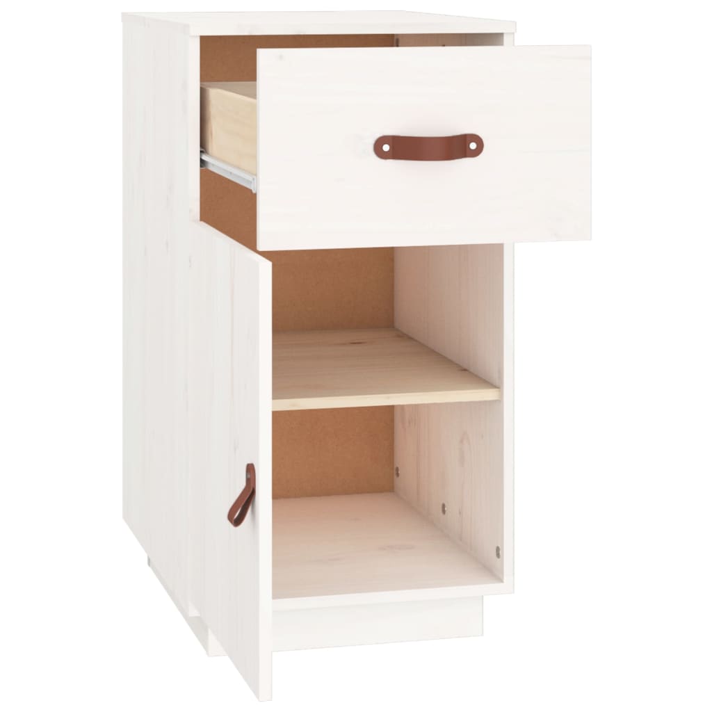 Desk Cabinet White 40x50x75 cm Solid Pine