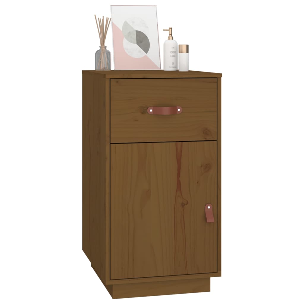 Desk Cabinet Honey Brown 40x50x75 cm Solid Pine