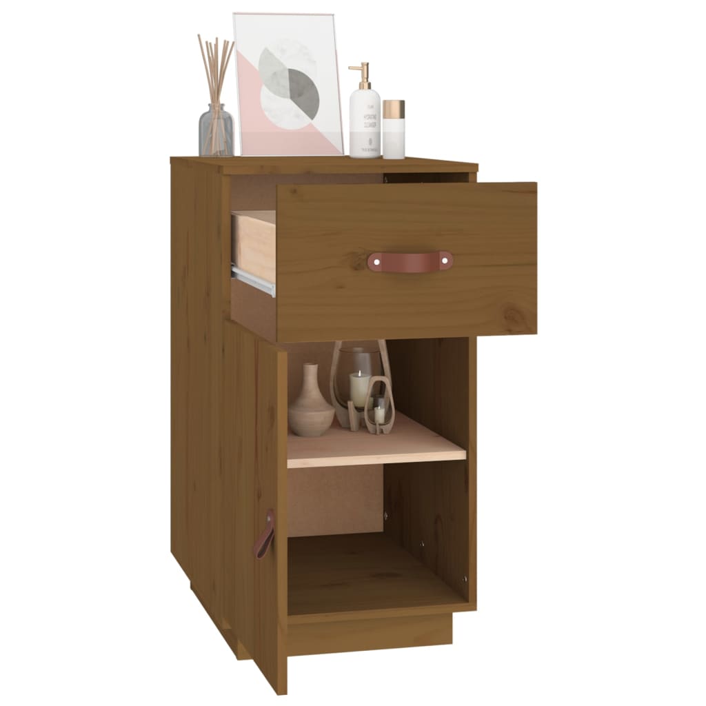 Desk Cabinet Honey Brown 40x50x75 cm Solid Pine