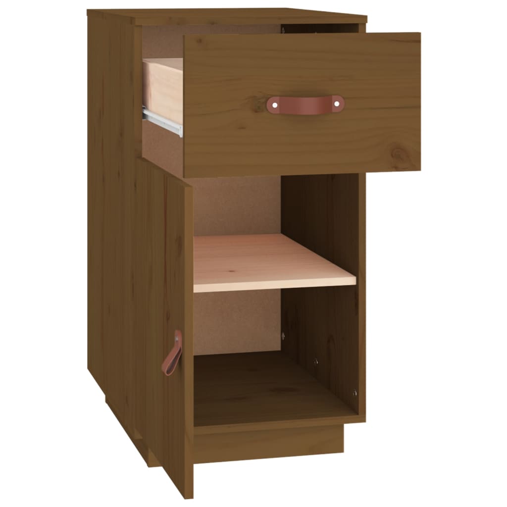 Desk Cabinet Honey Brown 40x50x75 cm Solid Pine