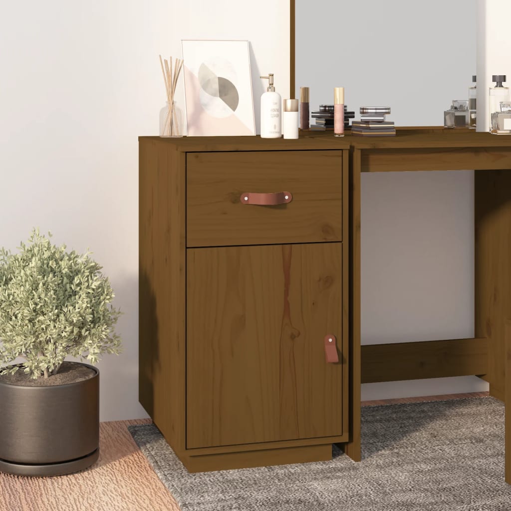 Desk Cabinet Honey Brown 40x50x75 cm Solid Pine