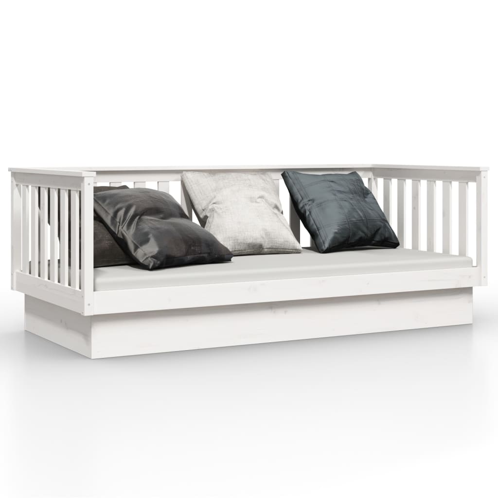 Daybed without mattress white 80x200 cm solid pine wood