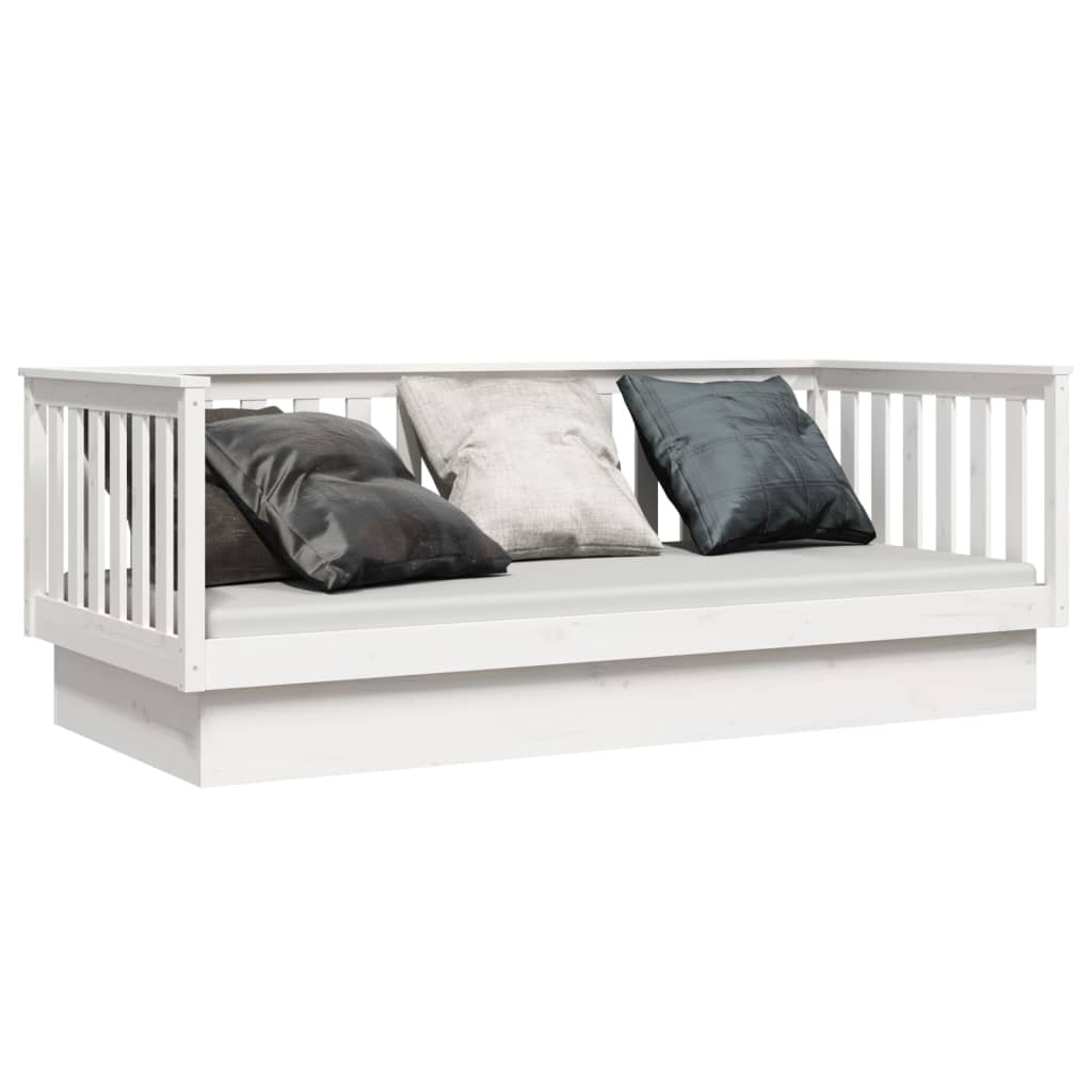 Daybed without mattress white 80x200 cm solid pine wood