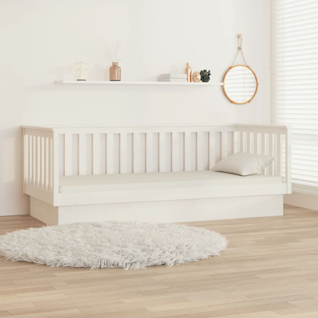 Daybed without mattress white 80x200 cm solid pine wood