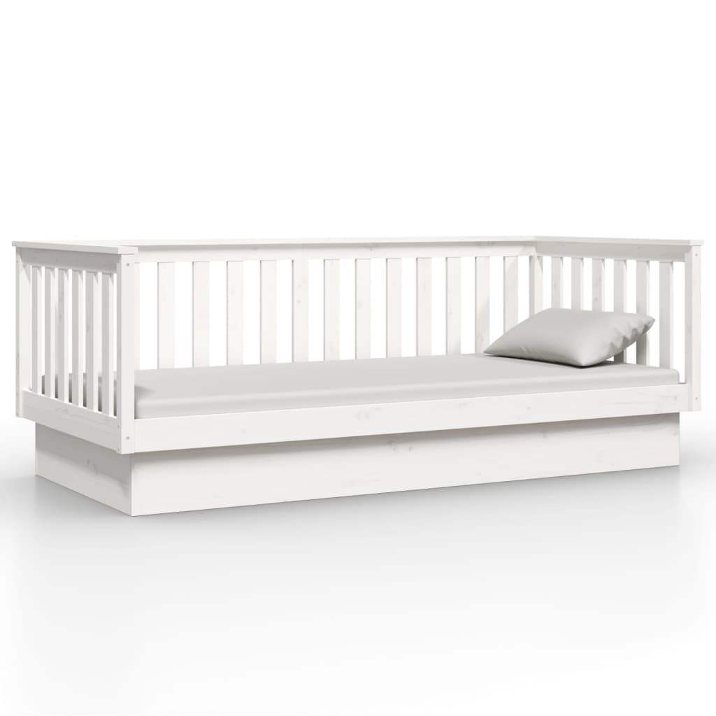 Daybed without mattress white 80x200 cm solid pine wood