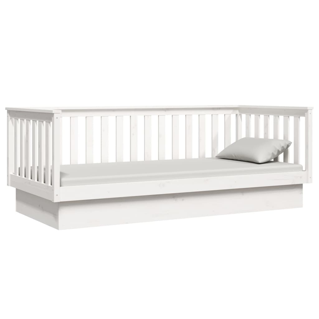 Daybed without mattress white 80x200 cm solid pine wood