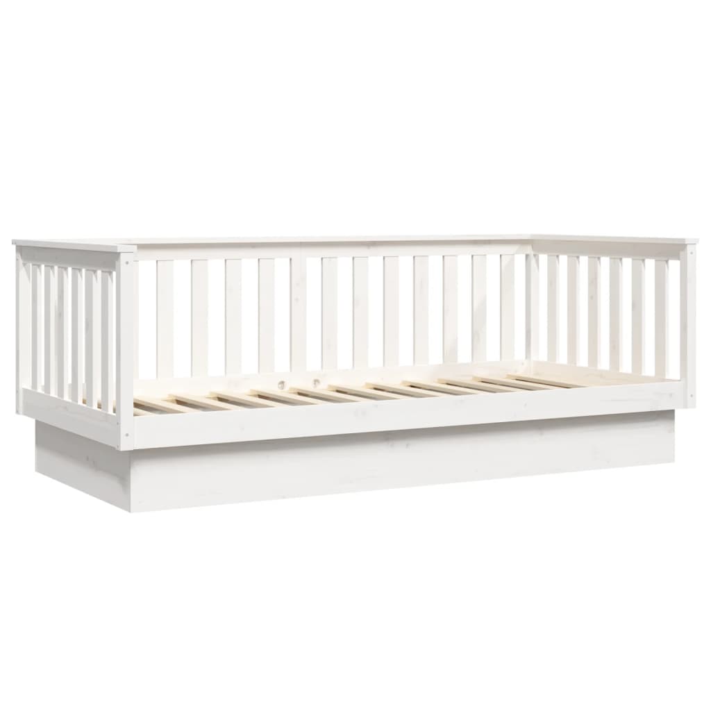 Daybed without mattress white 80x200 cm solid pine wood