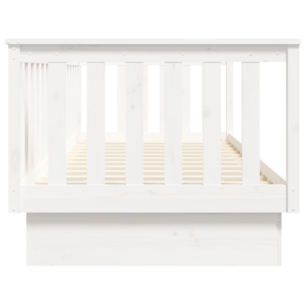 Daybed without mattress white 80x200 cm solid pine wood