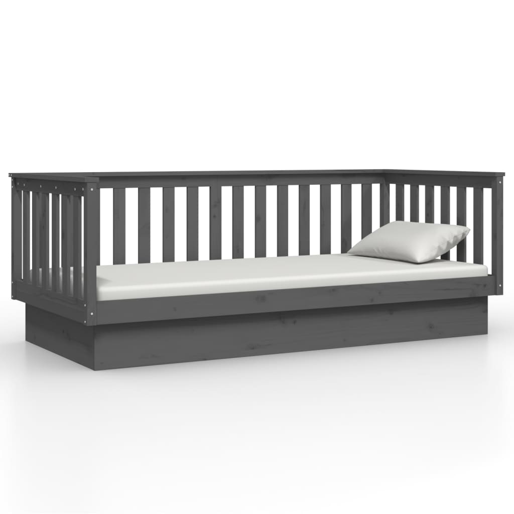 Daybed Grey 80x200 cm Solid Pine Wood