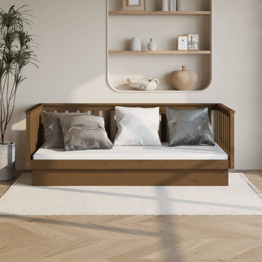 Daybed Honey Brown 80x200 cm Solid Pine Wood