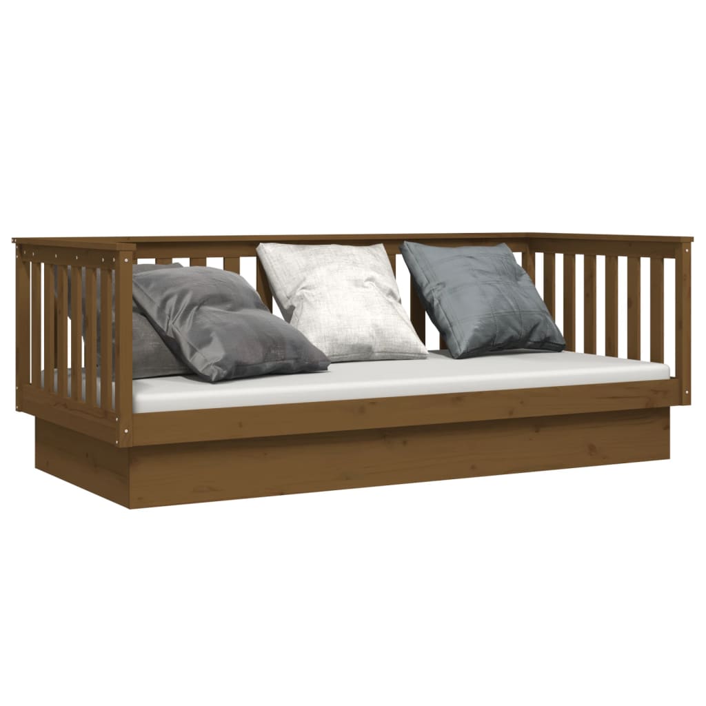 Daybed Honey Brown 100x200 cm Solid Pine Wood