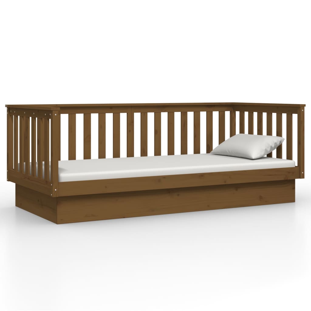 Daybed Honey Brown 100x200 cm Solid Pine Wood