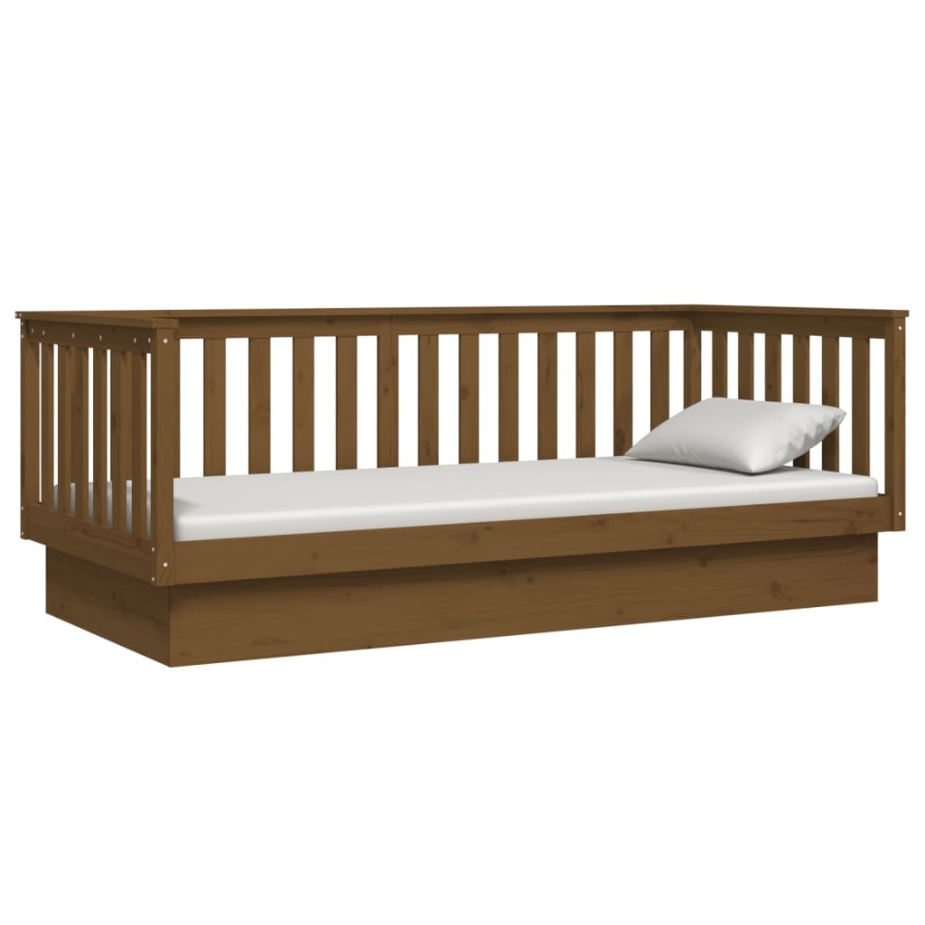 Daybed Honey Brown 100x200 cm Solid Pine Wood