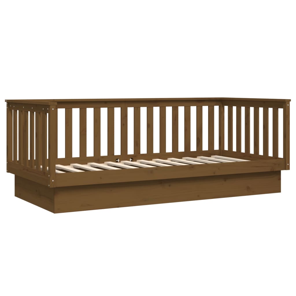 Daybed Honey Brown 100x200 cm Solid Pine Wood