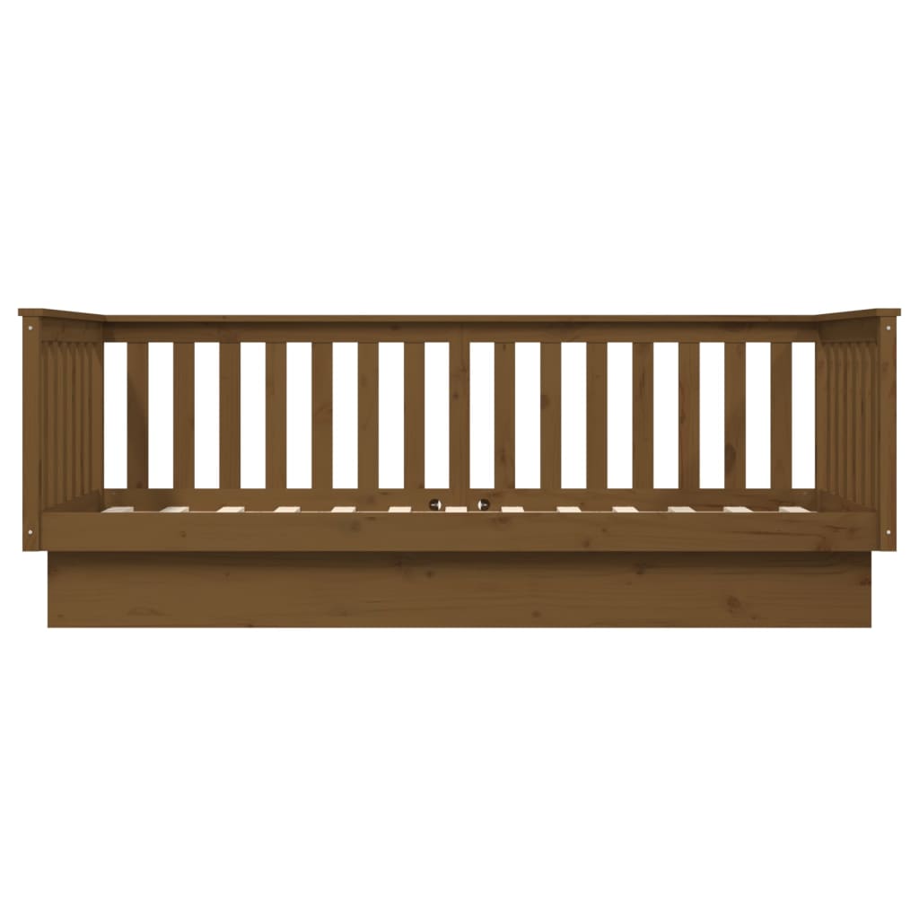 Daybed Honey Brown 100x200 cm Solid Pine Wood