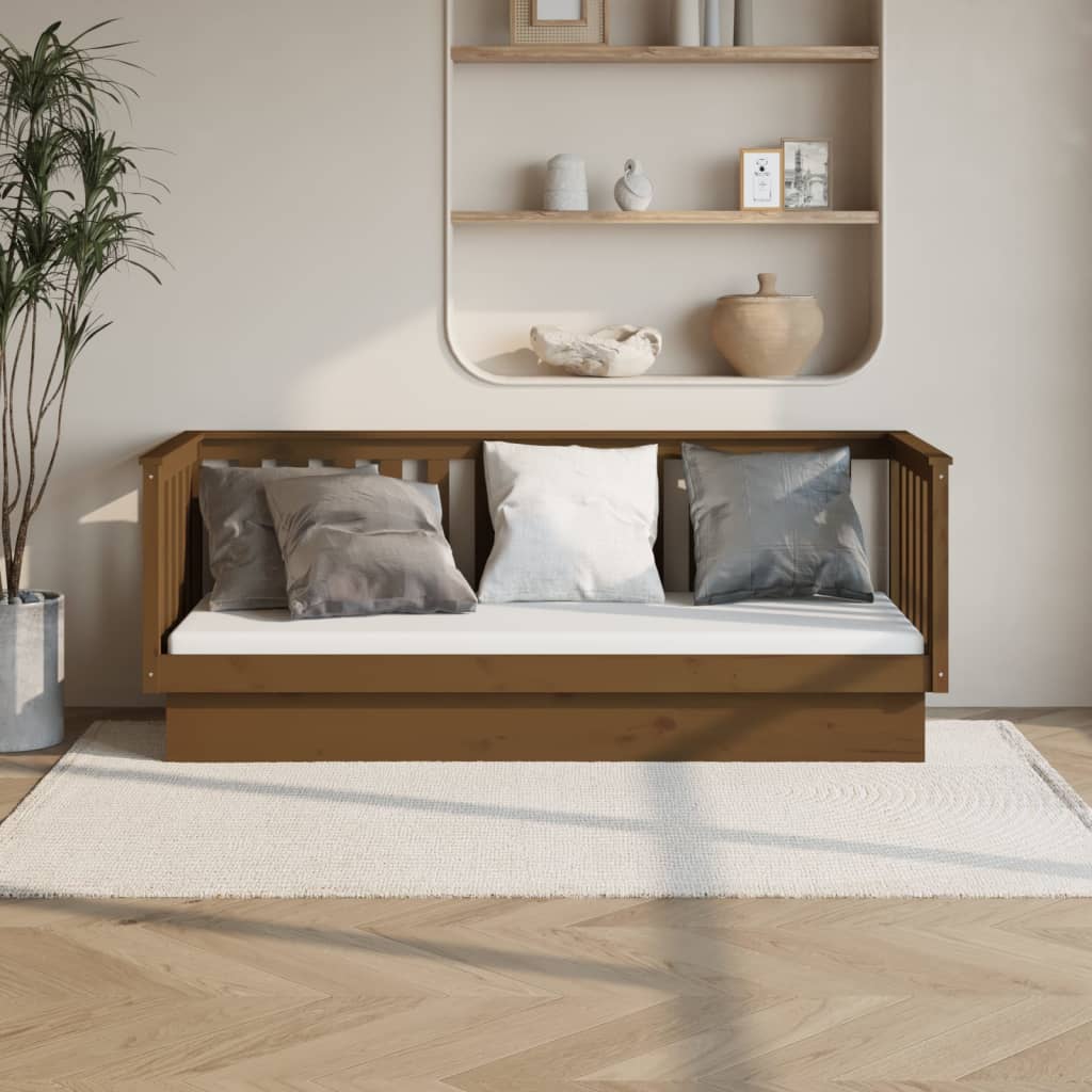 Daybed Honey Brown 75x190 cm Solid Pine Wood