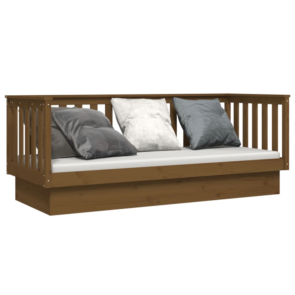 Daybed Honey Brown 90x190 cm Solid Pine Wood