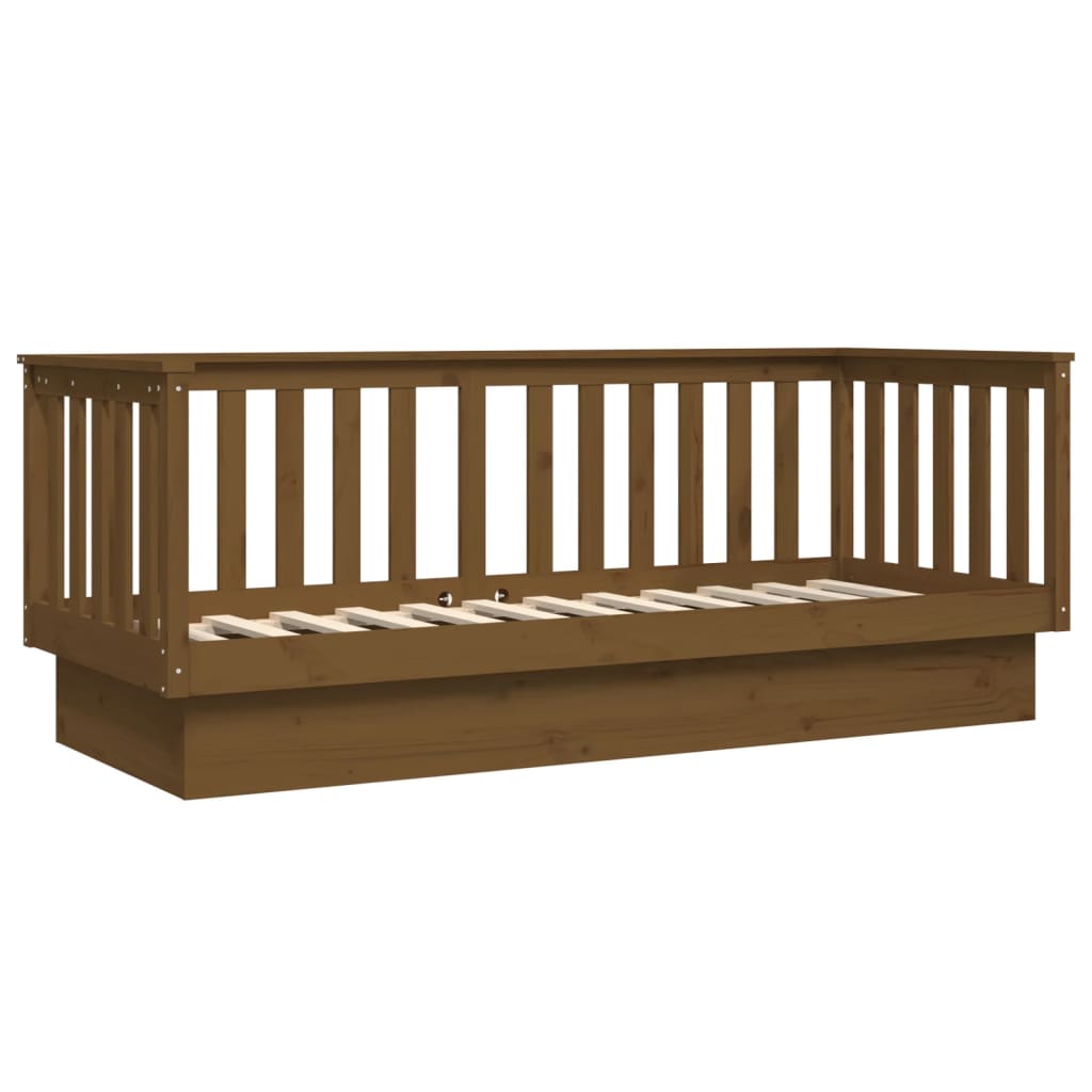 Daybed Honey Brown 90x190 cm Solid Pine Wood