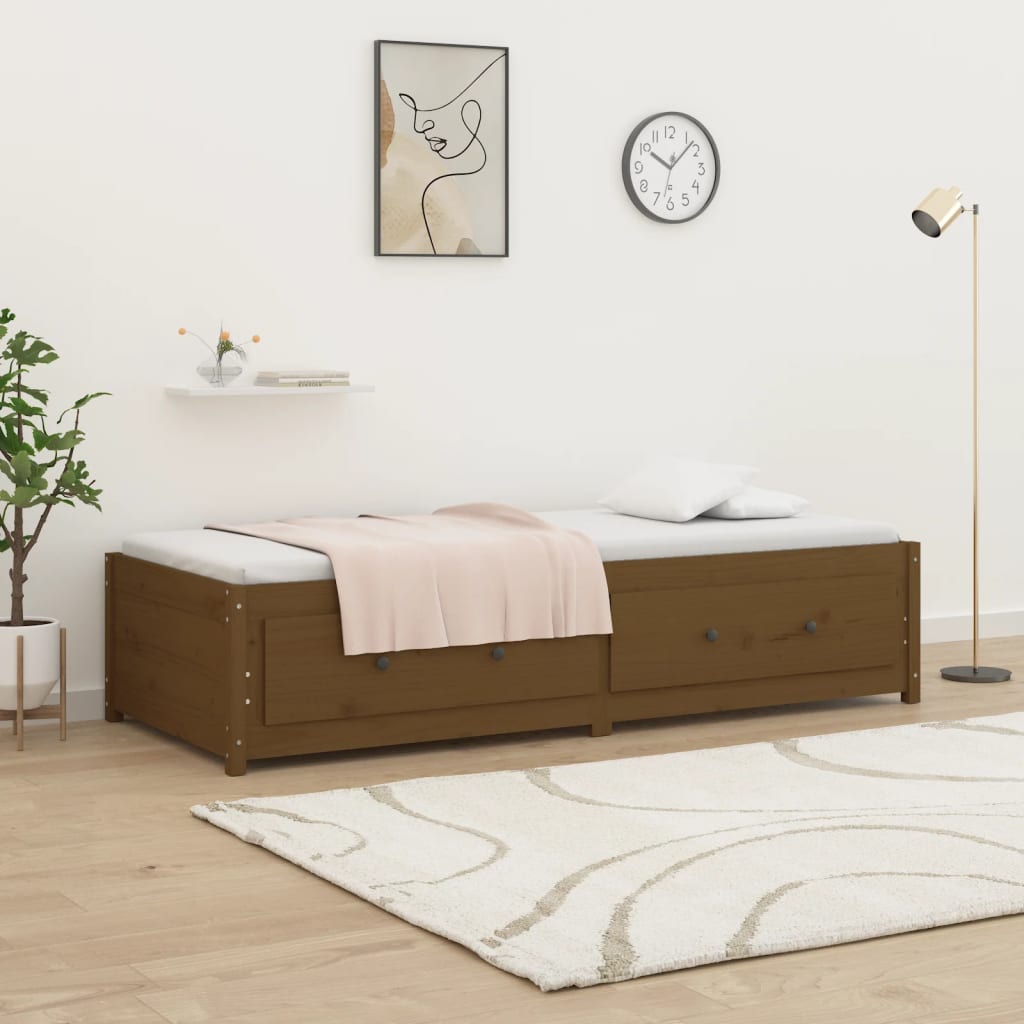 Daybed Honey Brown 80x200 cm Solid Pine Wood