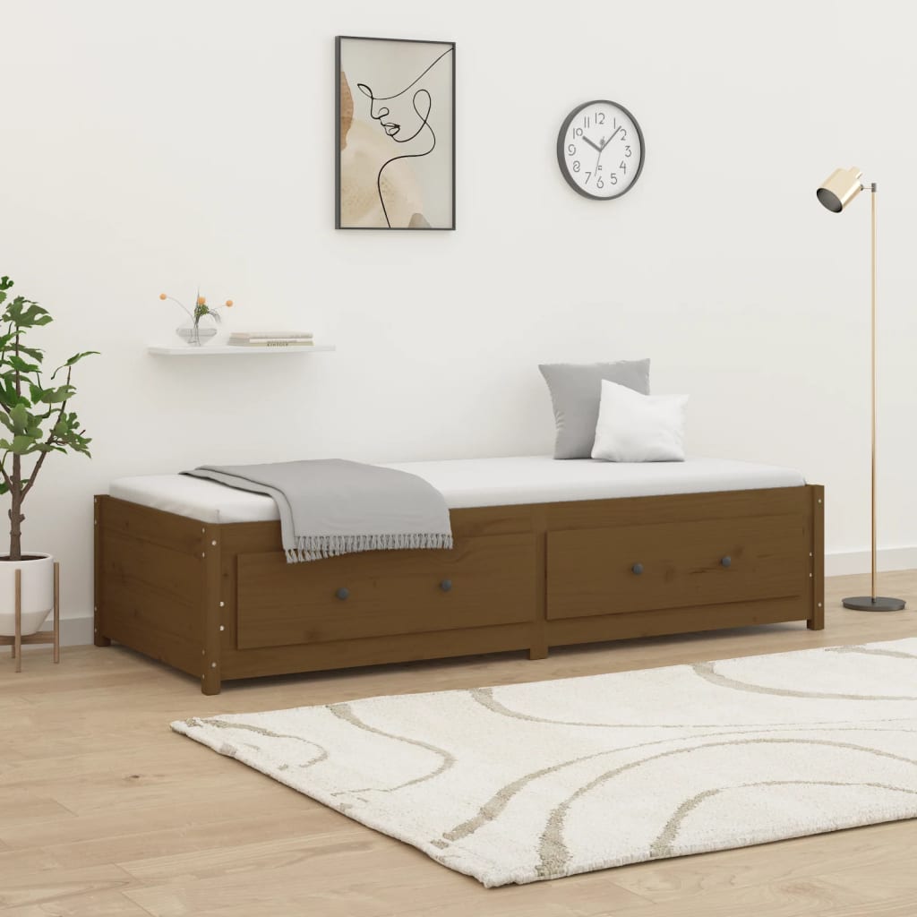 Daybed Honey Brown 80x200 cm Solid Pine Wood