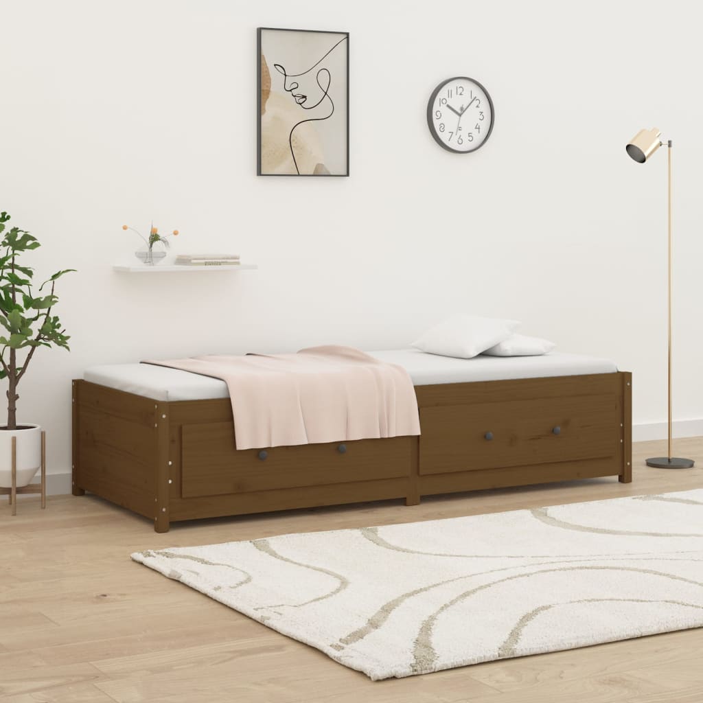 Daybed Honey Brown 90x200 cm Solid Pine Wood