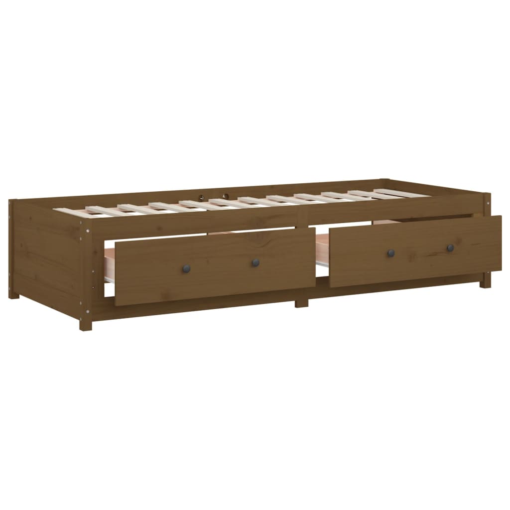 Daybed Honey Brown 90x200 cm Solid Pine Wood