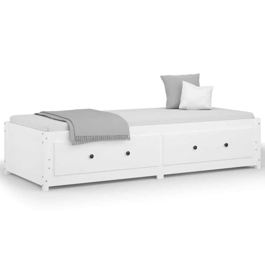 Daybed White 90x190 cm Solid Pine Wood