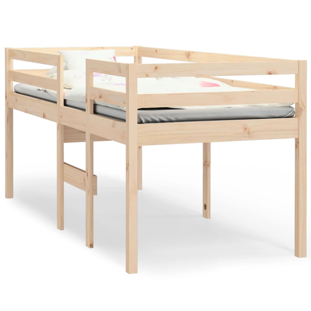 Loft bed 90x200 cm solid pine wood