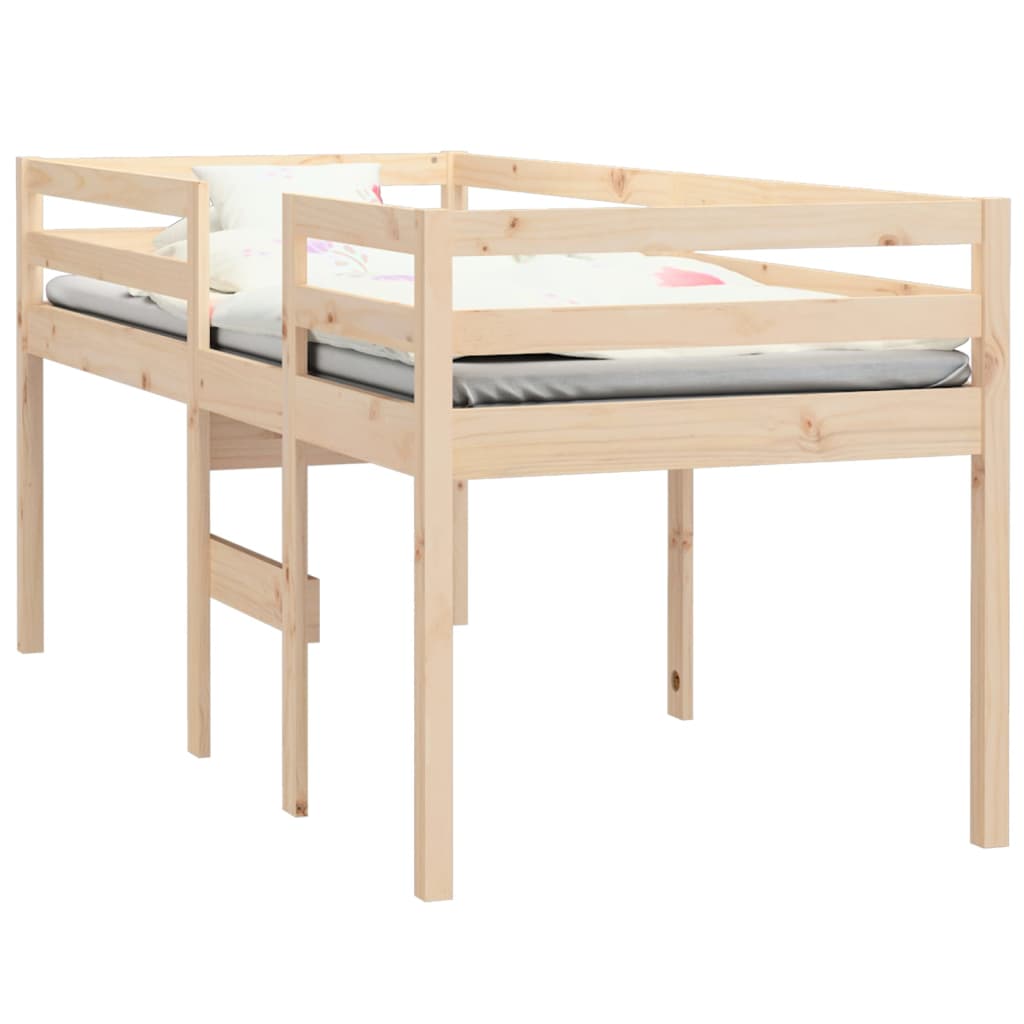 Loft bed 90x200 cm solid pine wood