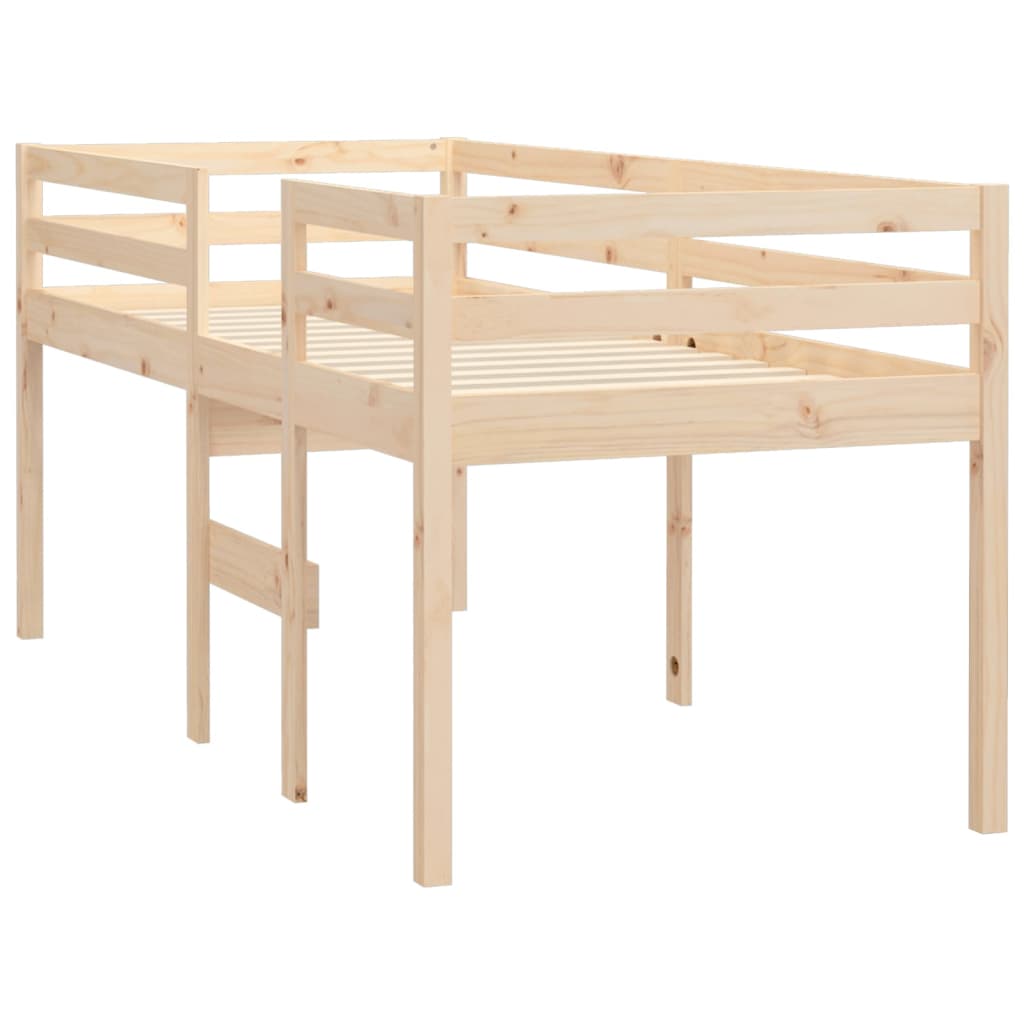 Loft bed 90x200 cm solid pine wood