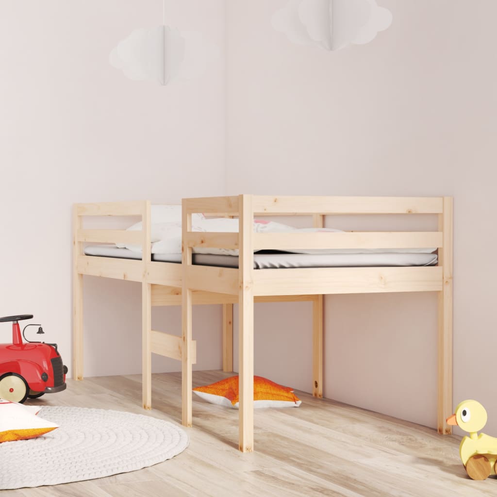 Loft bed 90x200 cm solid pine wood