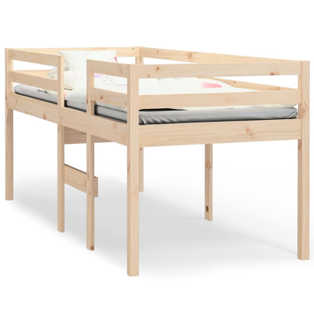 Loft bed 80x200 cm solid pine wood