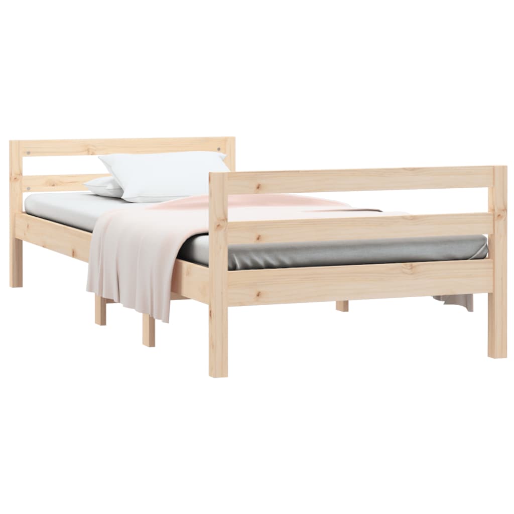 Solid wood bed without mattress 80x200 cm pinewood