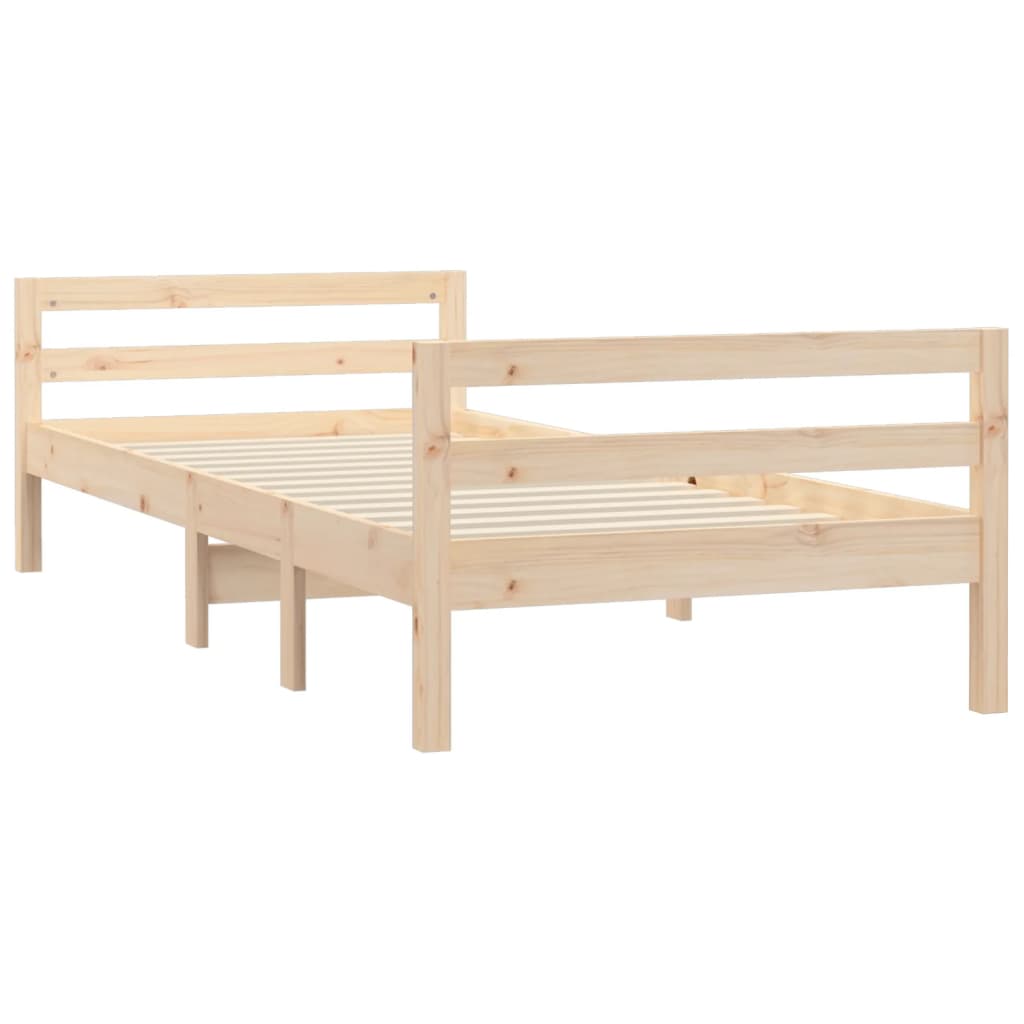 Solid wood bed without mattress 80x200 cm pinewood