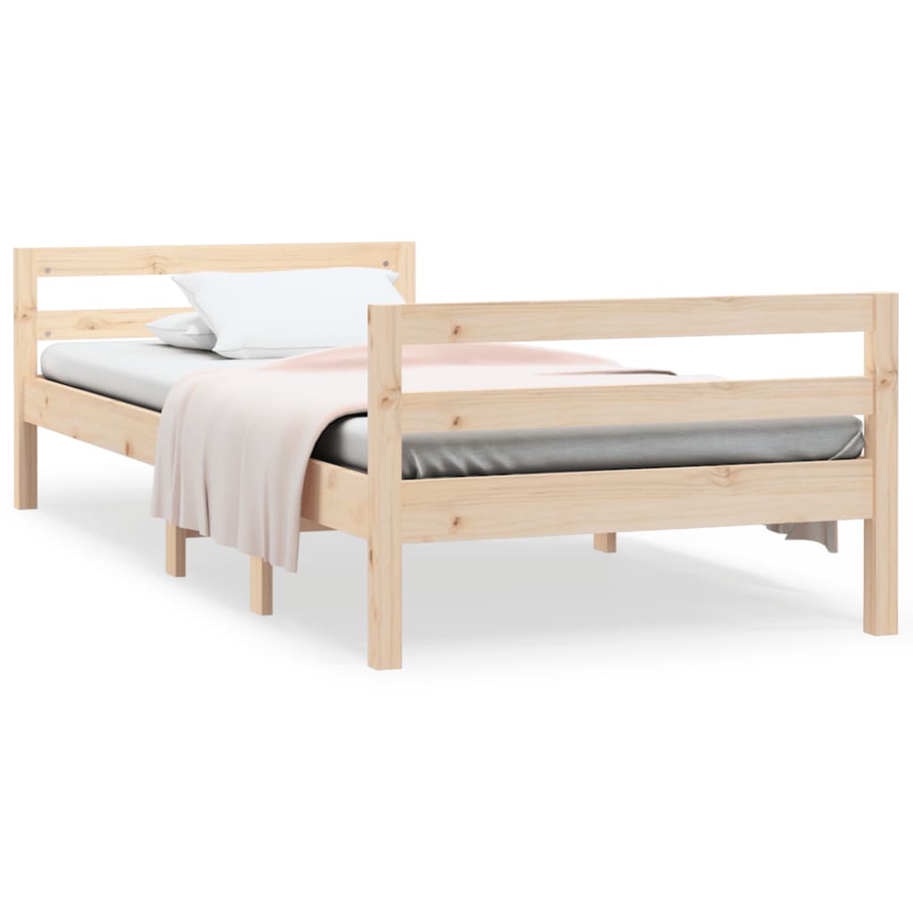 Solid wood bed without mattress 90x190 cm pine