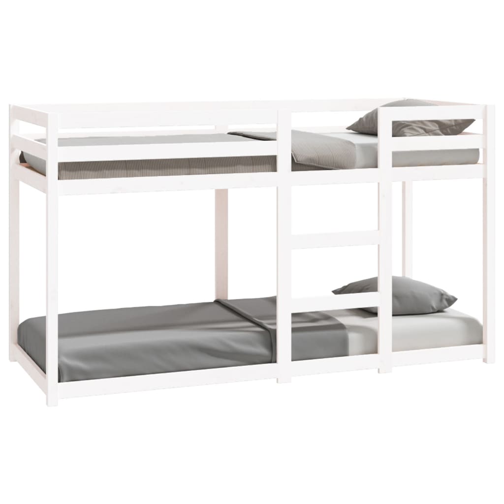 Bunk Bed White 75x190 cm Solid Pine