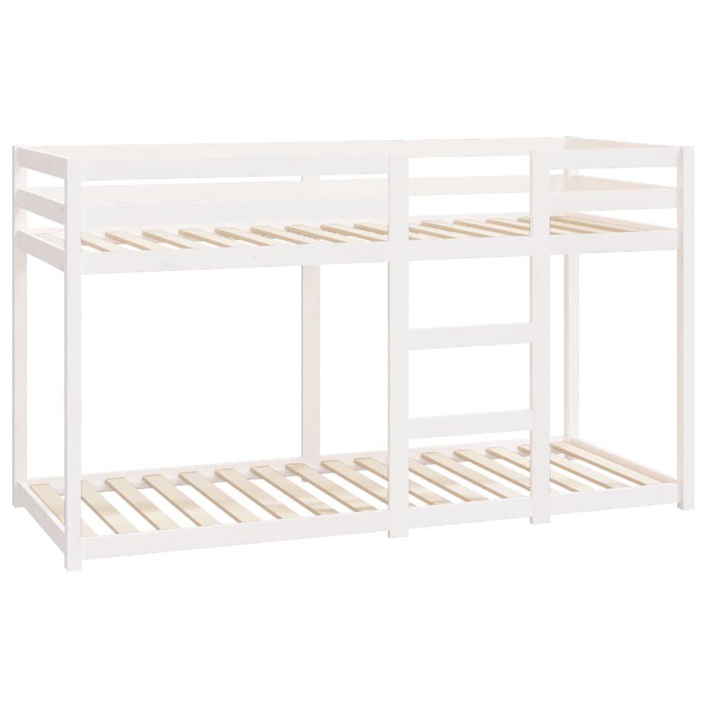 Bunk Bed White 75x190 cm Solid Pine