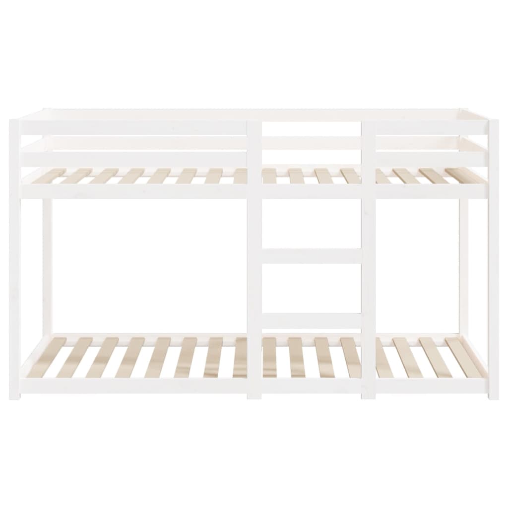 Bunk Bed White 75x190 cm Solid Pine