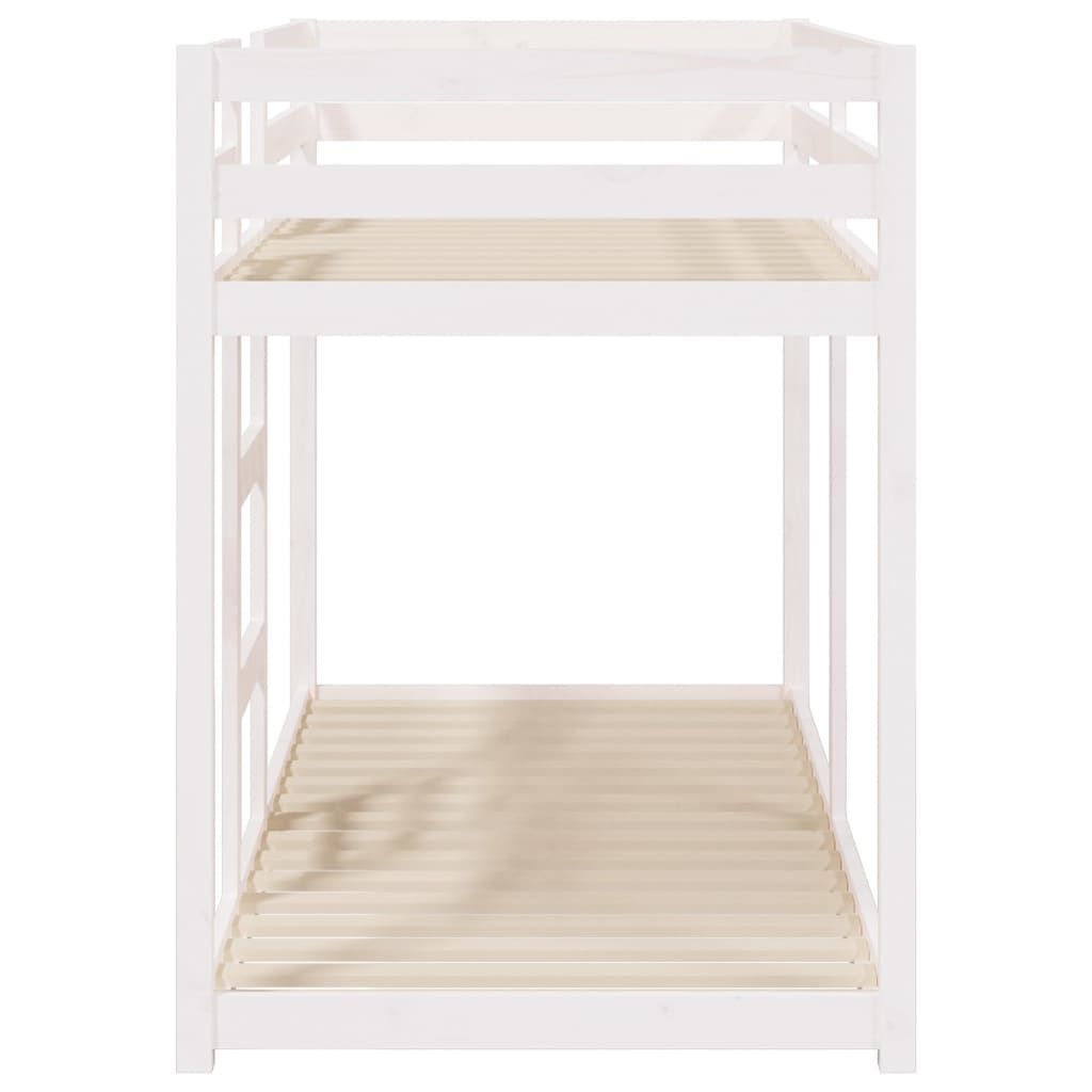 Bunk Bed White 75x190 cm Solid Pine