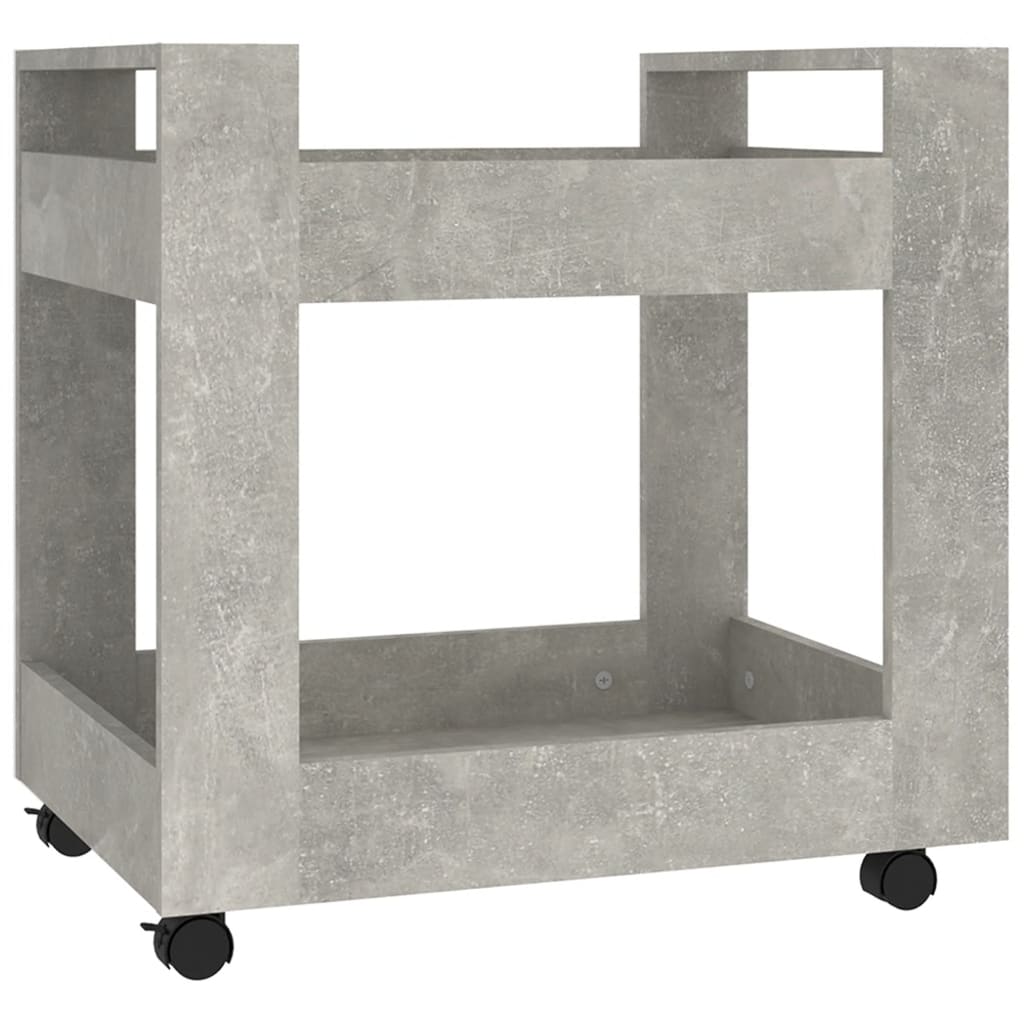 Office Cart Concrete Grey 60x45x60 cm Wood Material