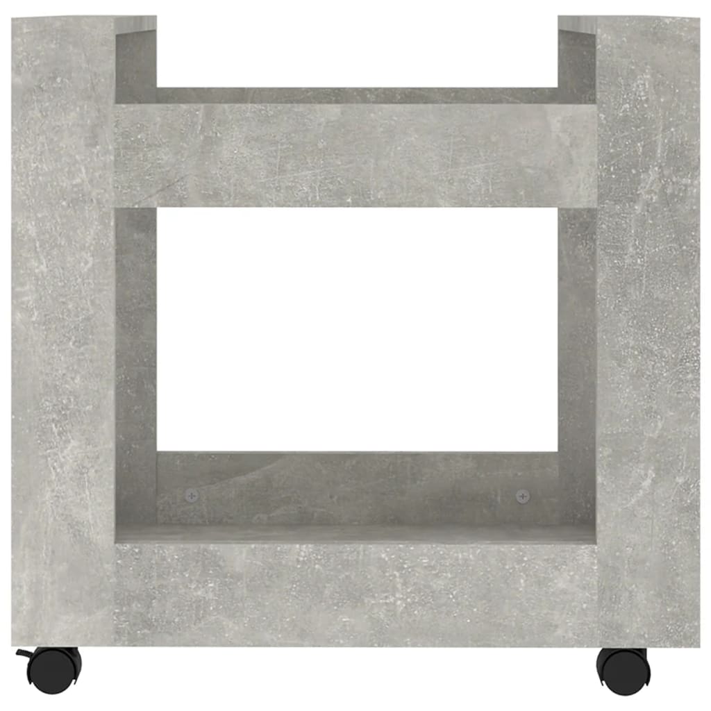 Office Cart Concrete Grey 60x45x60 cm Wood Material