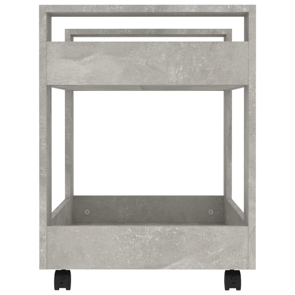 Office Cart Concrete Grey 60x45x60 cm Wood Material