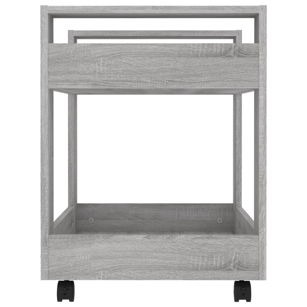 Bürowagen Grau Sonoma 60x45x60 cm Holzwerkstoff