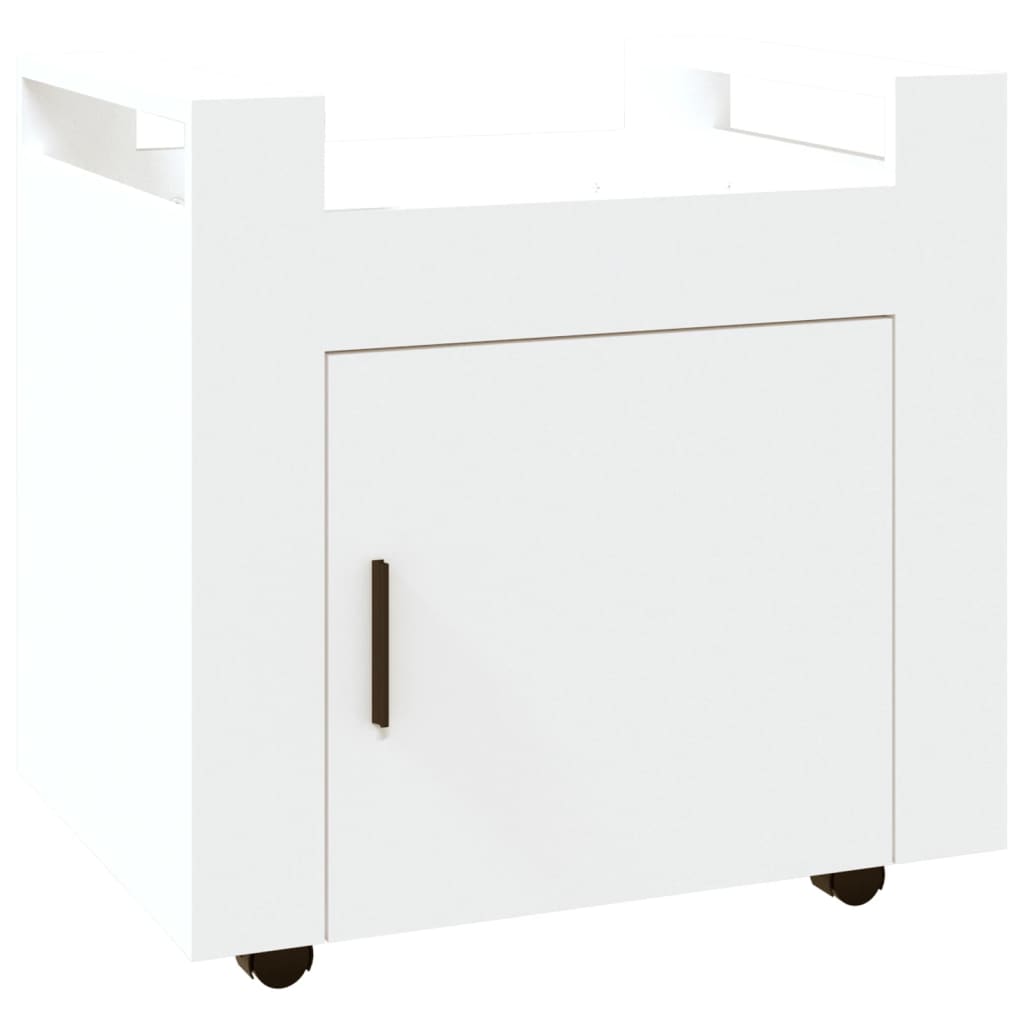 Office Cart White 60x45x60 cm Wood Material