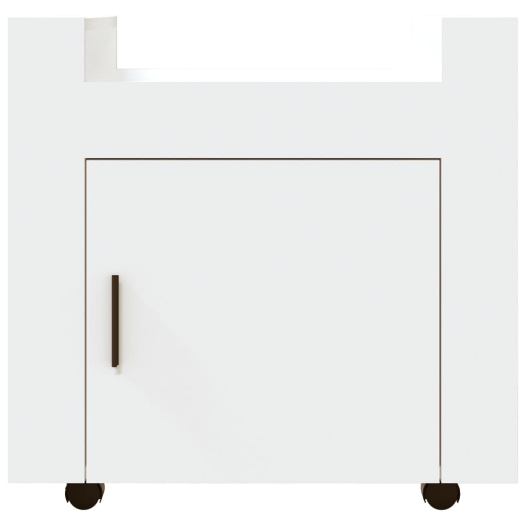 Office Cart White 60x45x60 cm Wood Material