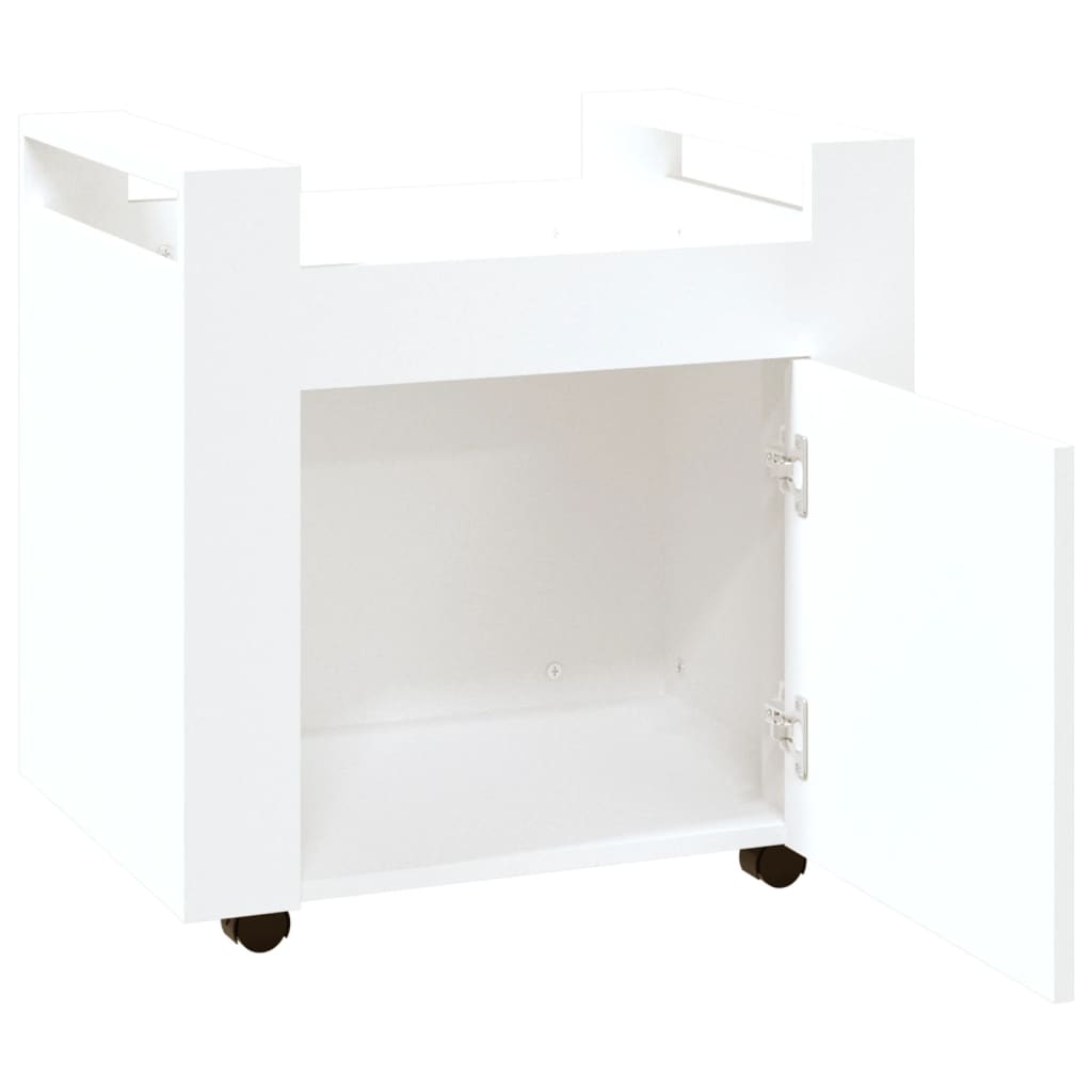 Office Cart White 60x45x60 cm Wood Material