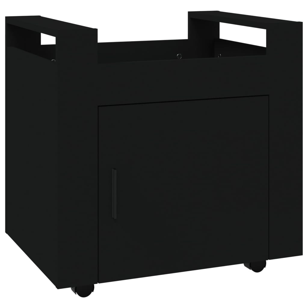 Office Cart Black 60x45x60 cm Wood Material