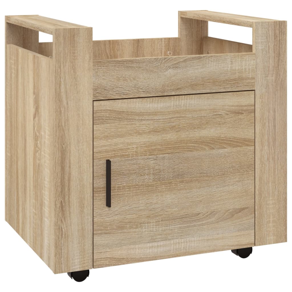 Bürowagen Sonoma-Eiche 60x45x60 cm Holzwerkstoff