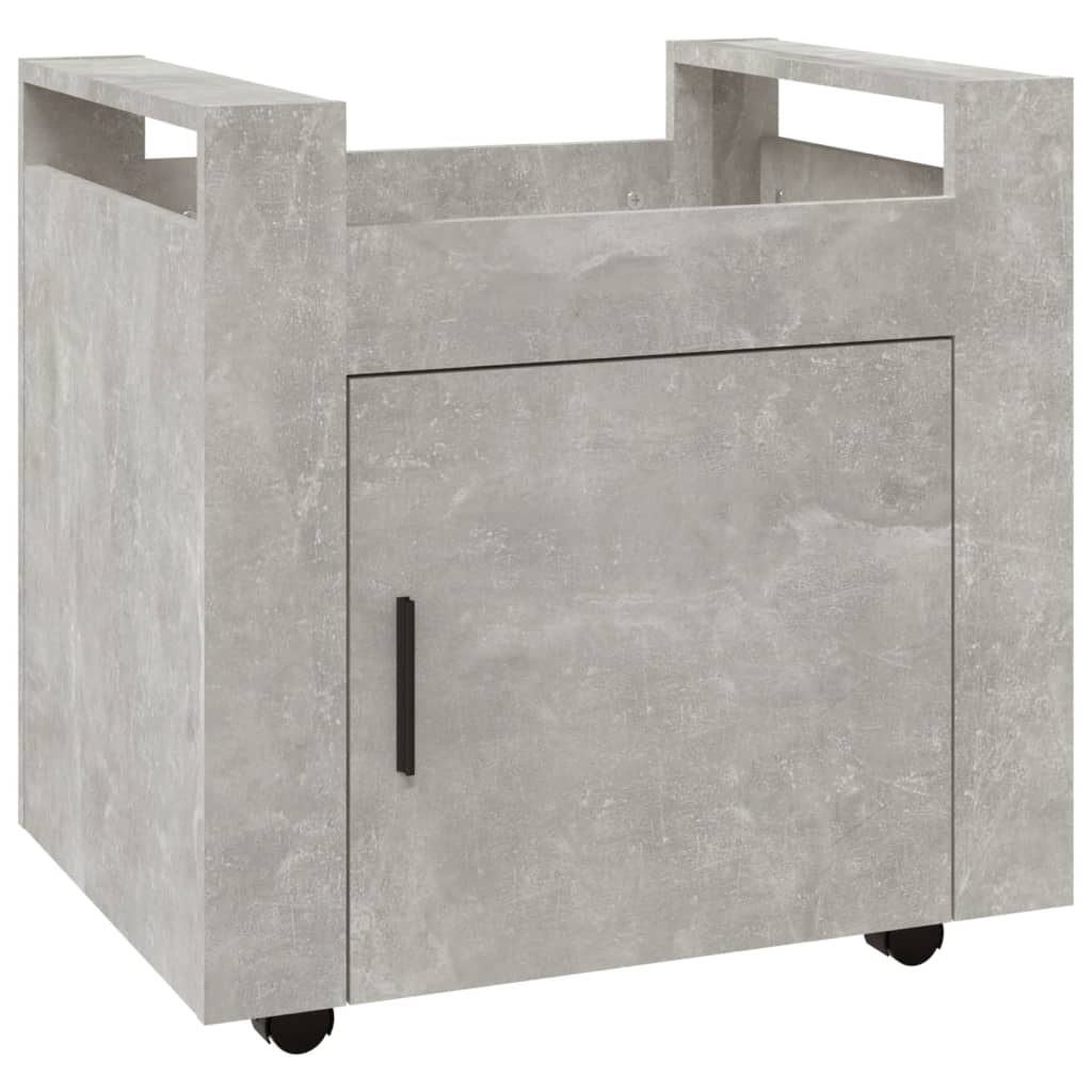 Office Cart Concrete Grey 60x45x60 cm Wood Material