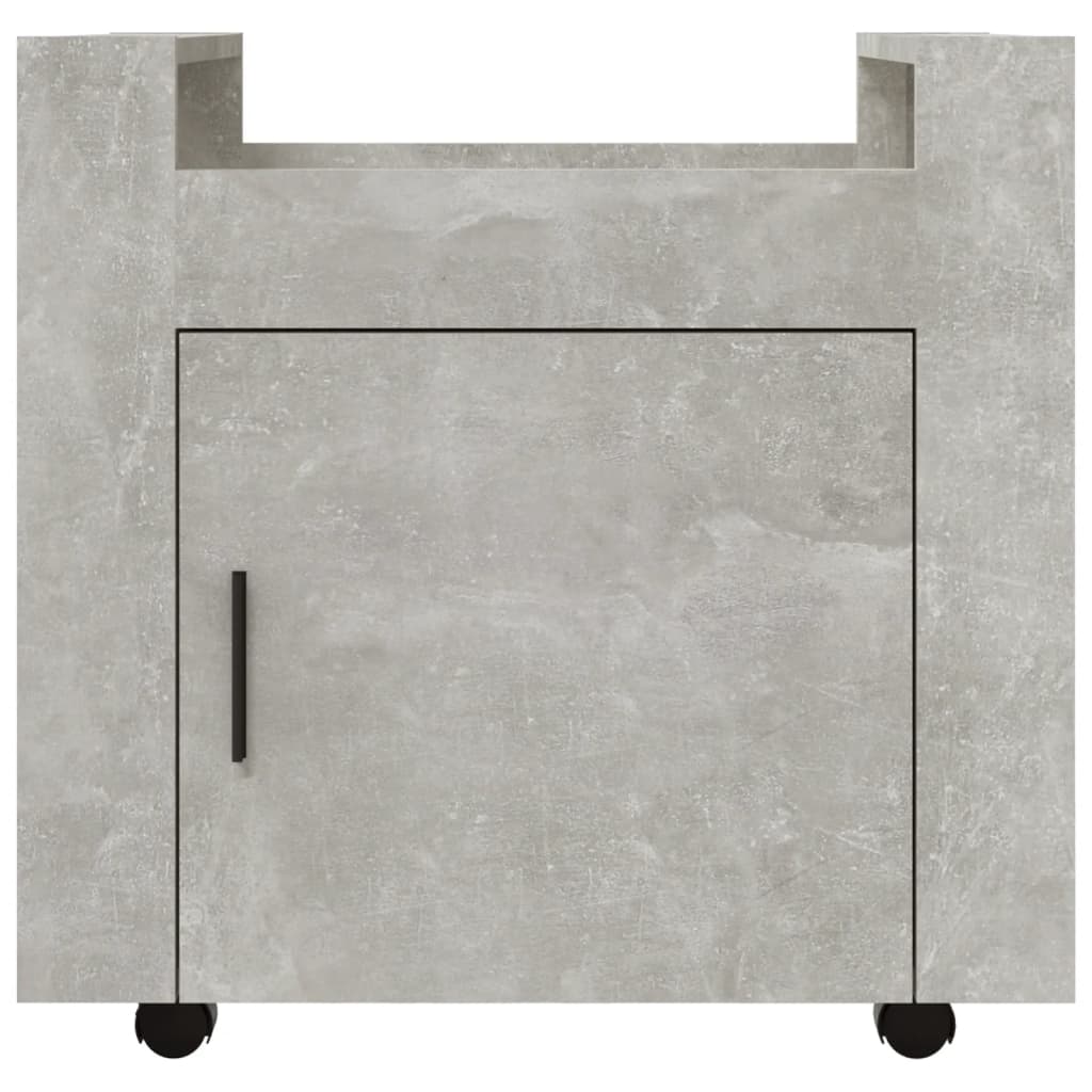 Office Cart Concrete Grey 60x45x60 cm Wood Material